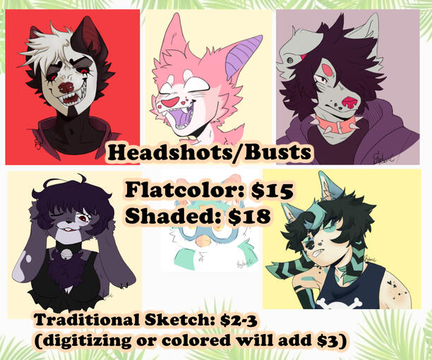 Headshot/Bust prices